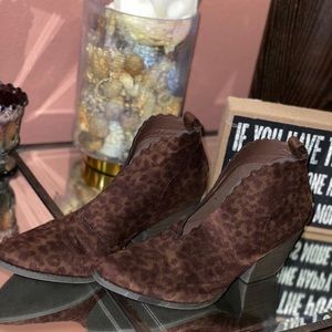 Coconut animal print booties